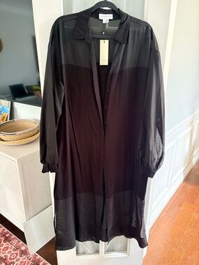 Never Fully Dressed Black Sheer Blouse Top